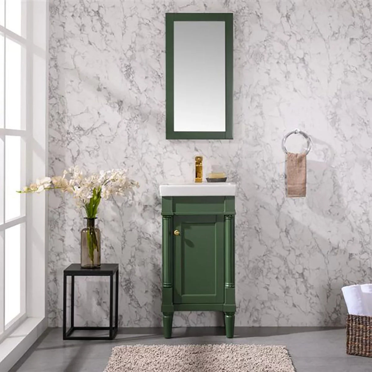 18" Green Sink Vanity X39646