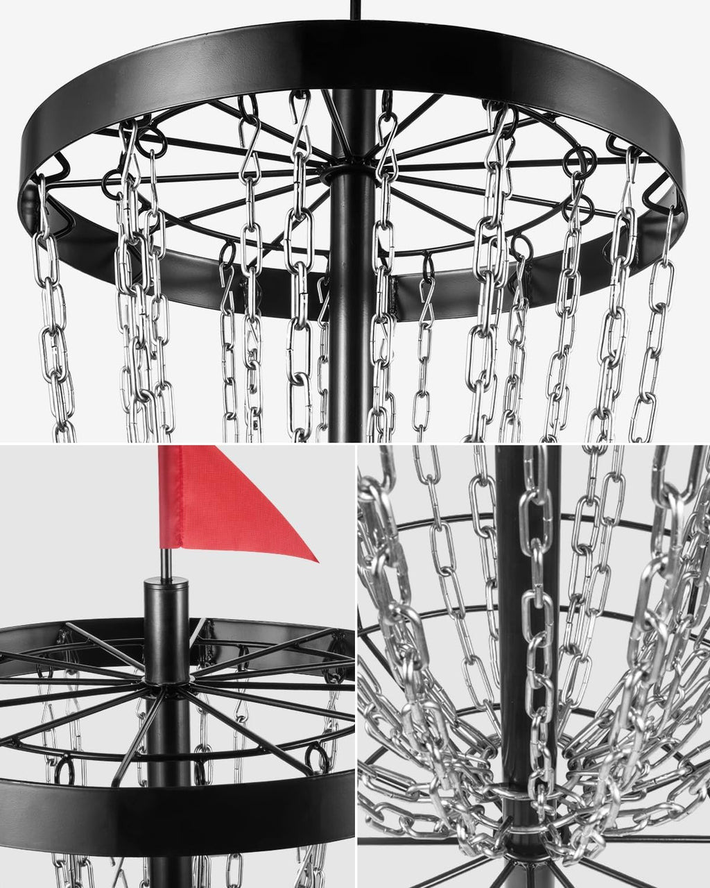 Portable Disc Golf Basket with 24 Chains C60257