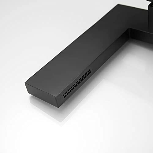 Matte Black Ultra-Thin Waterfall Bathroom Faucet E1476