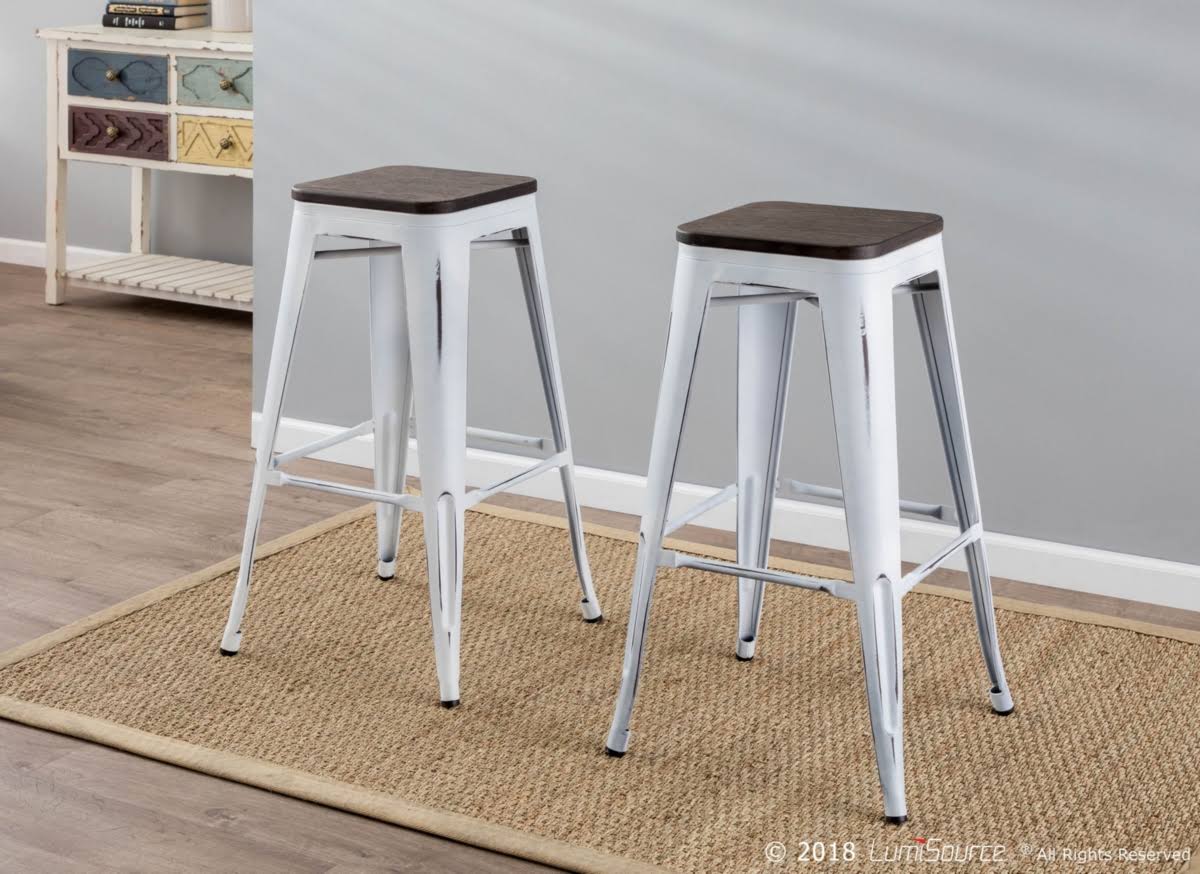 Industrial Barstool Grey/Brown Q301