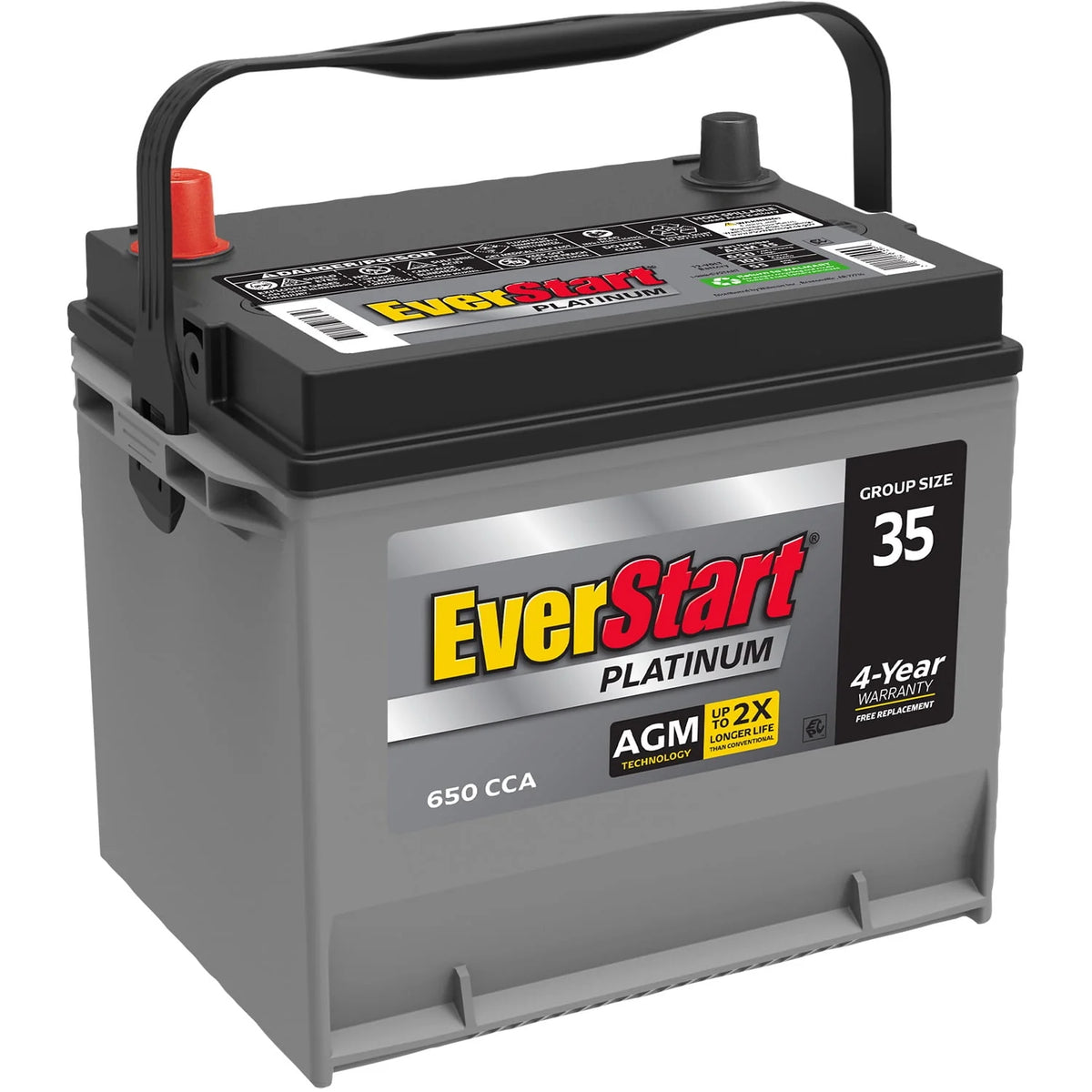 AGM Automotive Battery Group Size 35 12 Volt 650 CCA Q223753