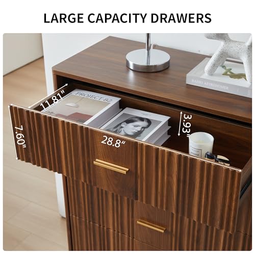 Walnut 5 Drawers Wooden Dresser Z969785