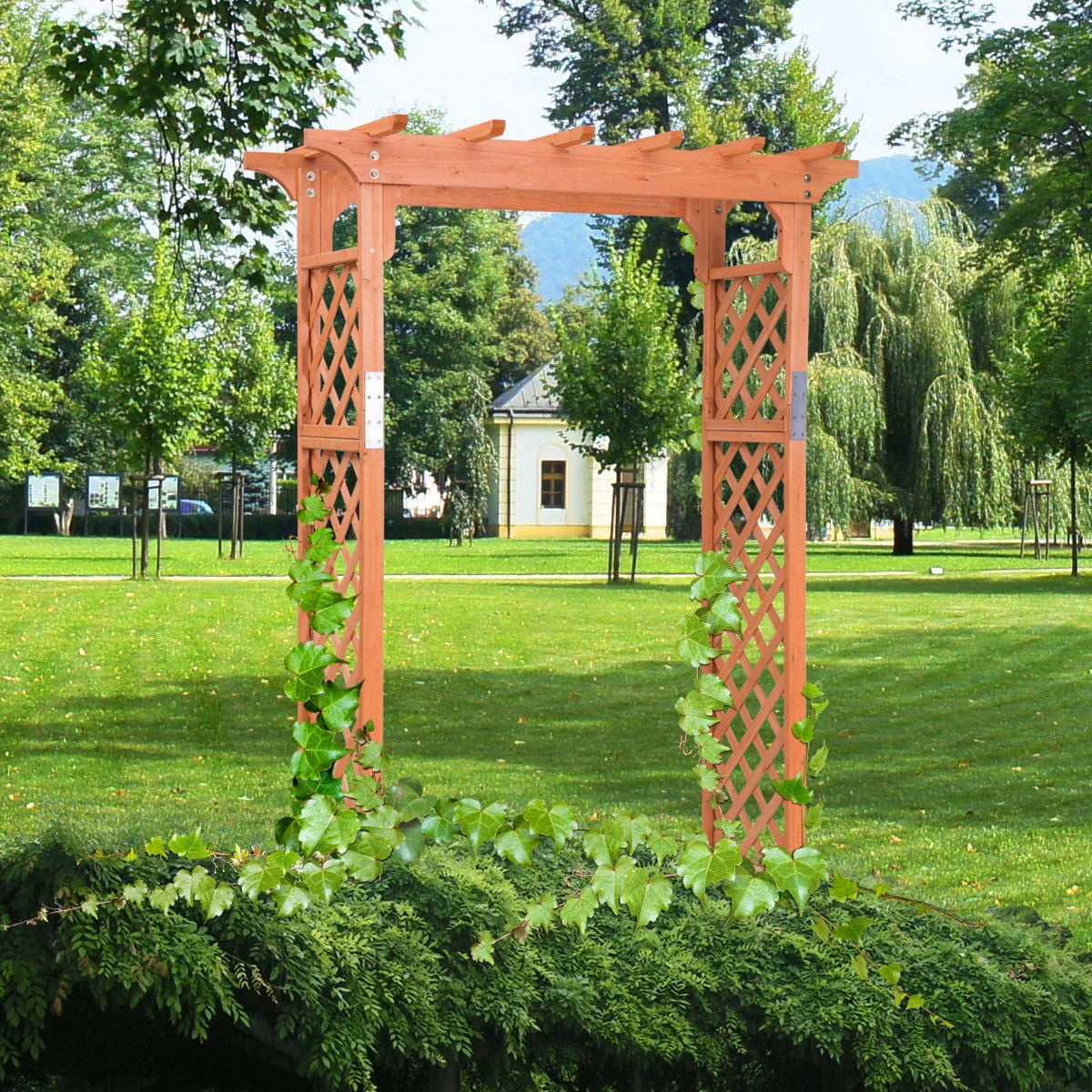 Wooden Garden Arch Trellis Pergola E4430