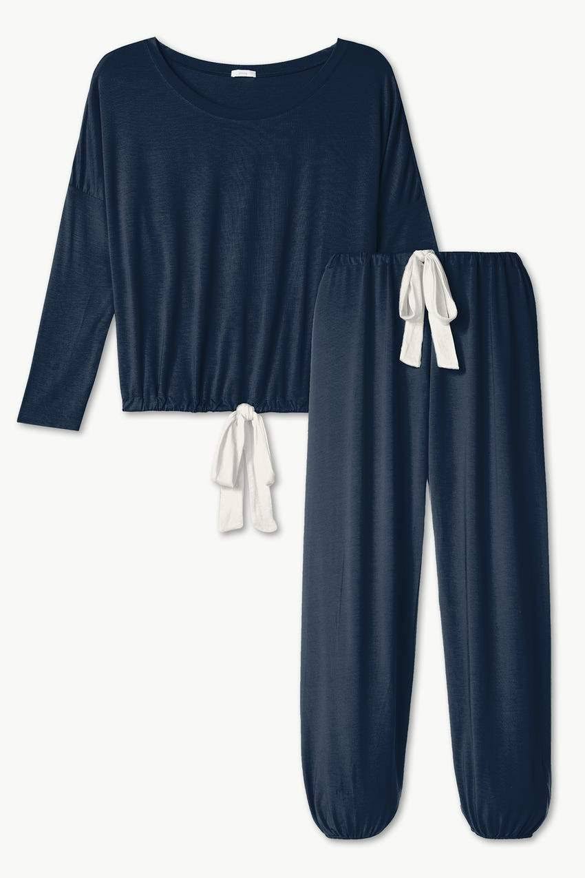Navy Ivory Modal Slouchy PJ Set X54803