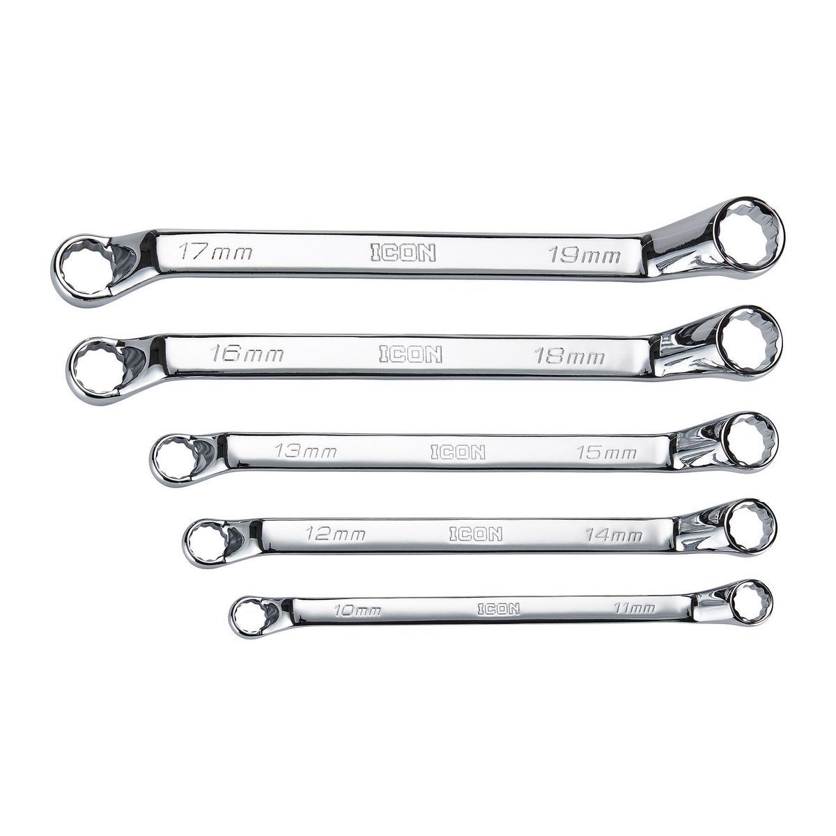 Metric Offset Box Wrench Set, 5 Piece T762