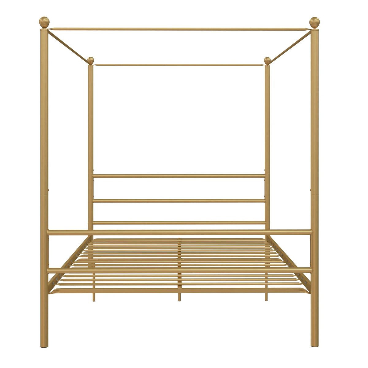 Queen Gold Metal Canopy Bed B131426