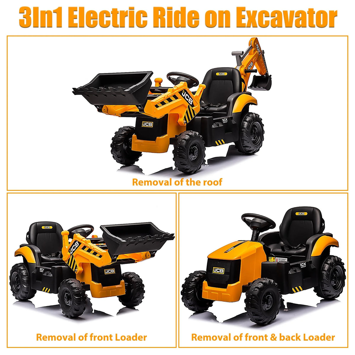 Yellow 24V Ride on Excavator with Remote Control M67296