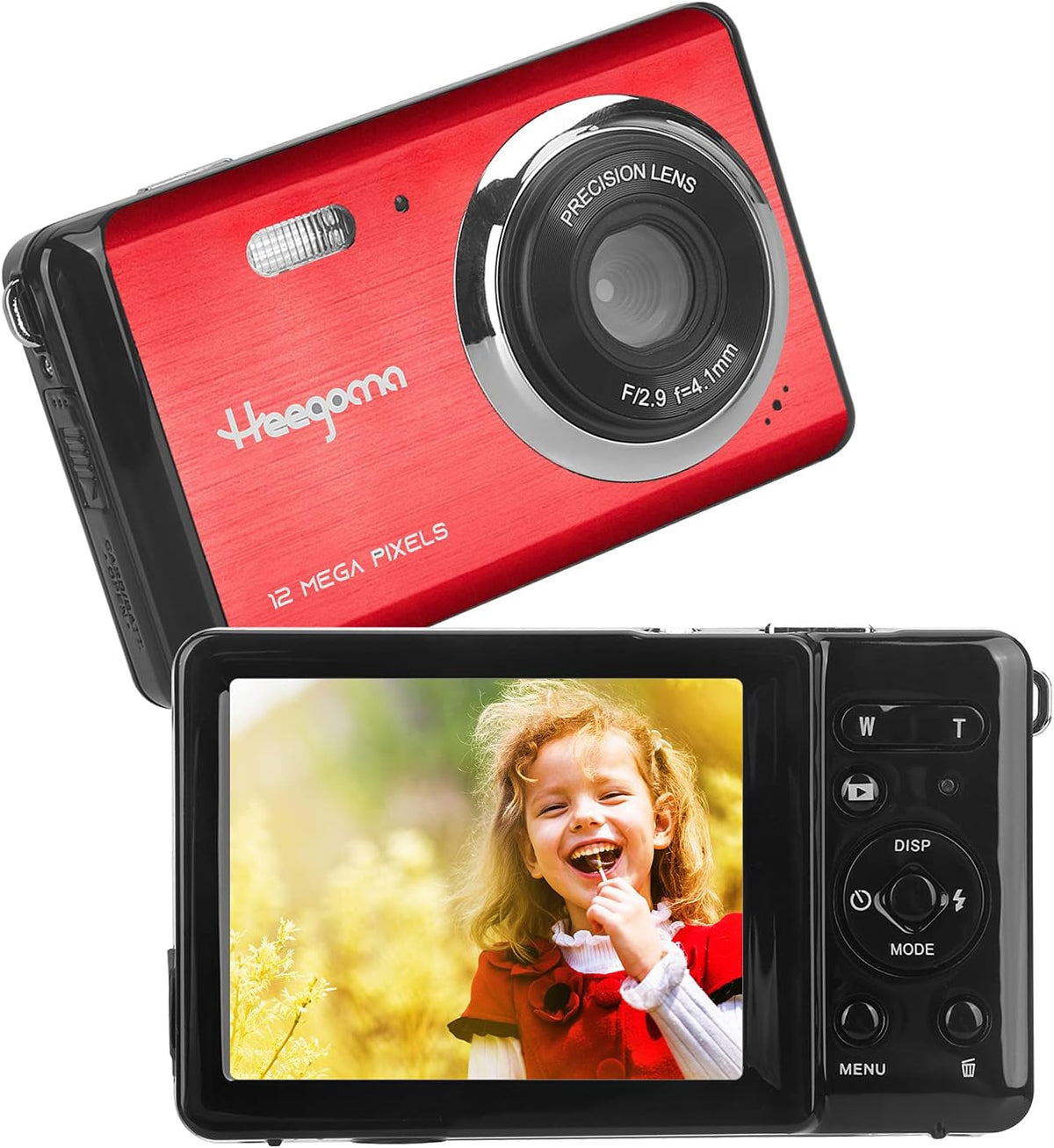 Kids Digital Camera with 2.8 Inch TFT LCD Screen 8X Digital Zoom Rechargeable Compact Camera, Pack of 2 U6235