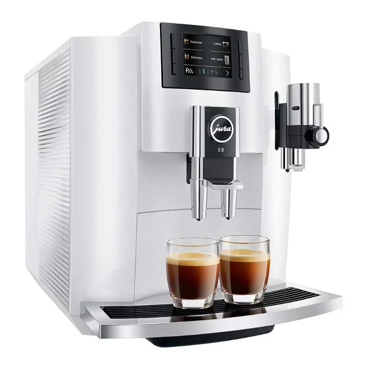 Piano White Automatic Espresso Machine with Glass Milk Container I8684