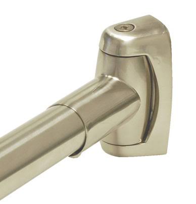 5' Curved Shower Rod with Holders in Satin Nickel W743