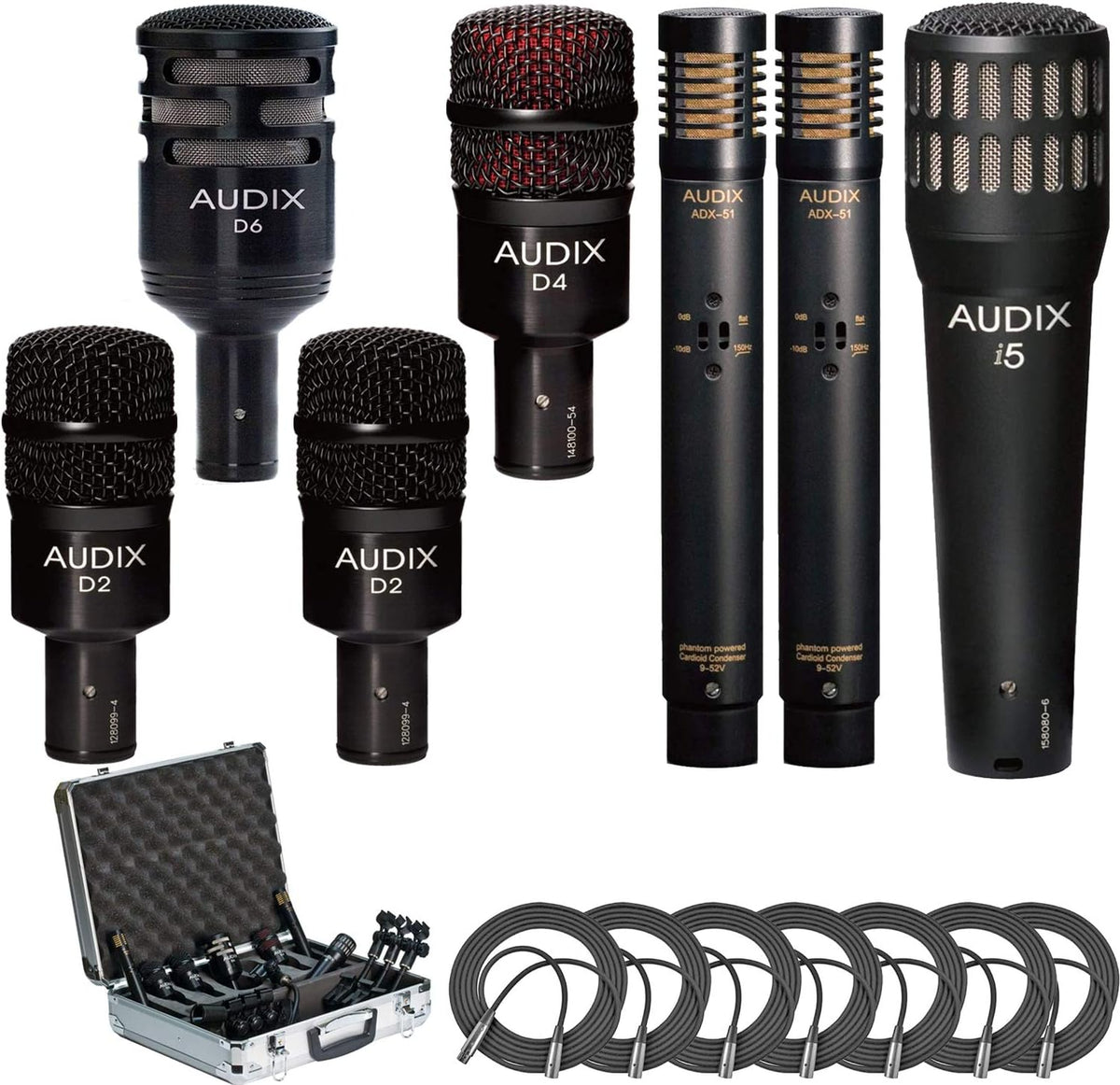 7-piece Drum Mic Package + 7 XLR Mic Cables K365