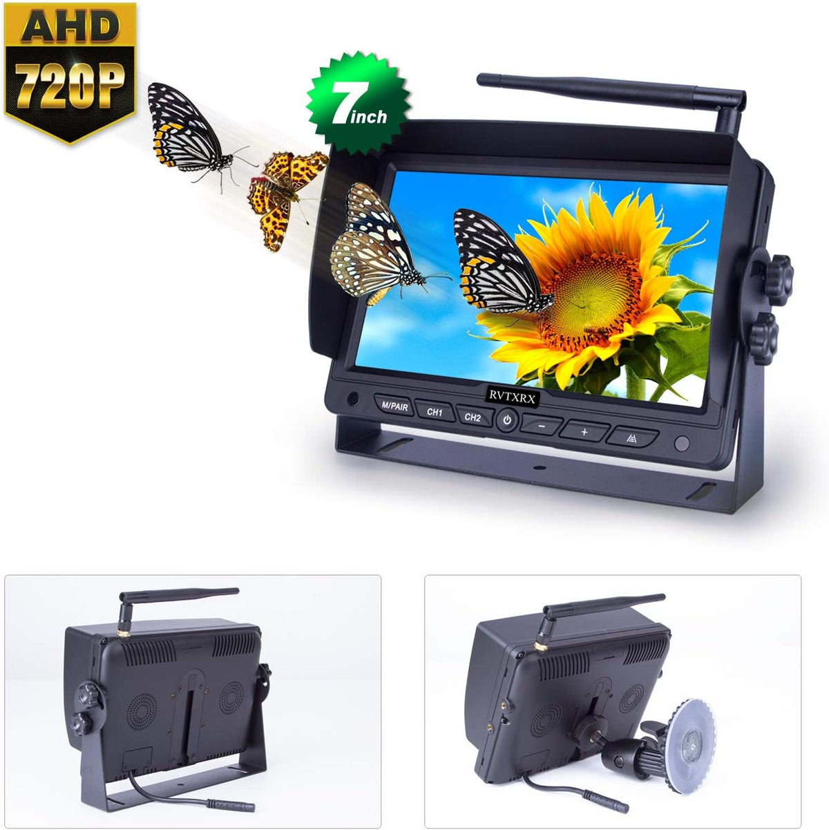 7 Inch Wireless Backup Camera Kit with Night Vision F8334
