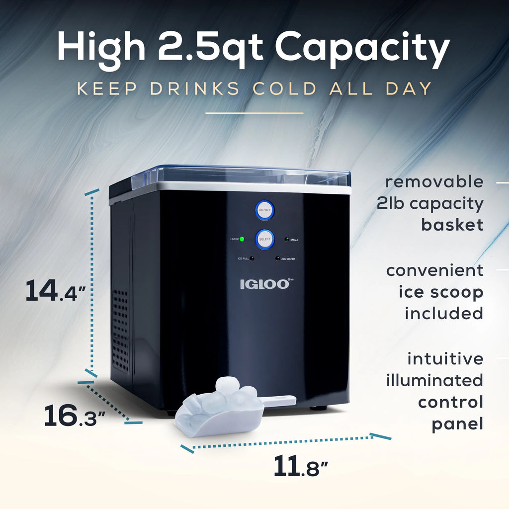 Black Automatic Portable Countertop Ice Maker K26299
