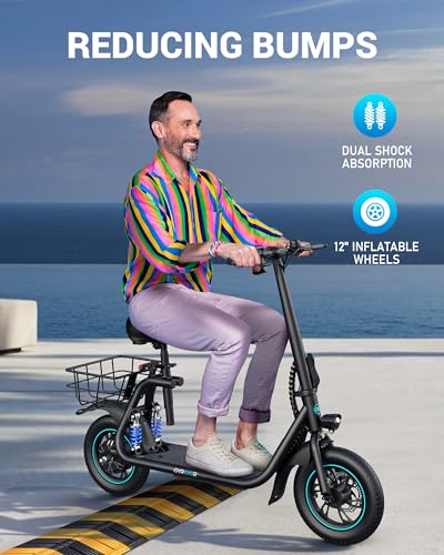 Electric Scooter with Basket J10284