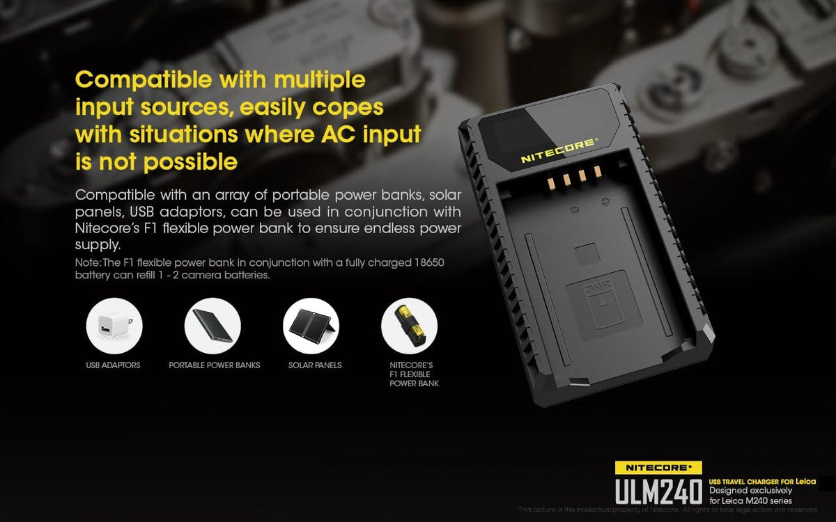 USB Charger for Leica BP-SCL2 Batteries K1794