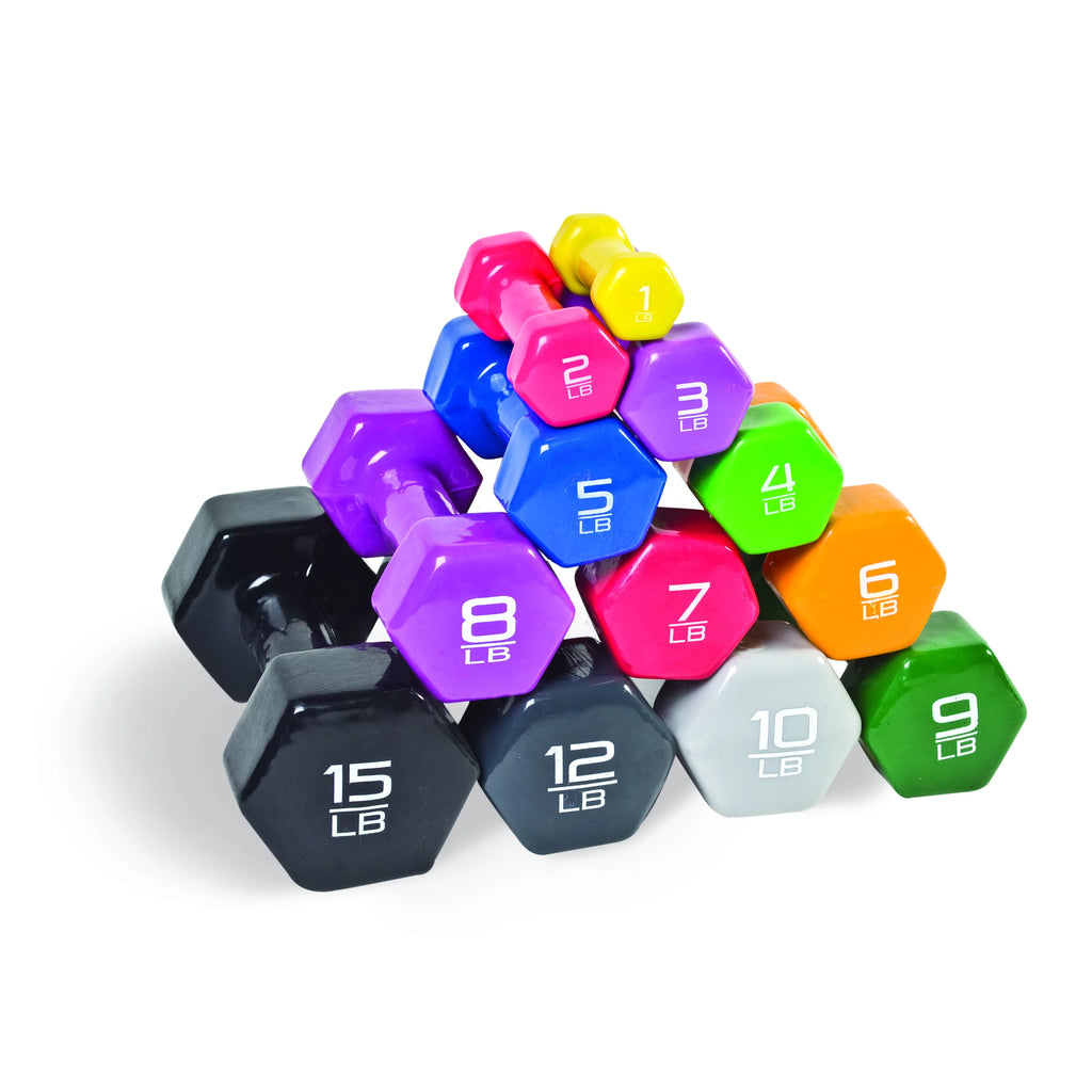 Vinyl Coated Dumbbells 9 Pound Pair M829078