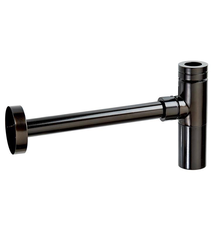 Satin Copper Round Trap with Wall Outlet D4457