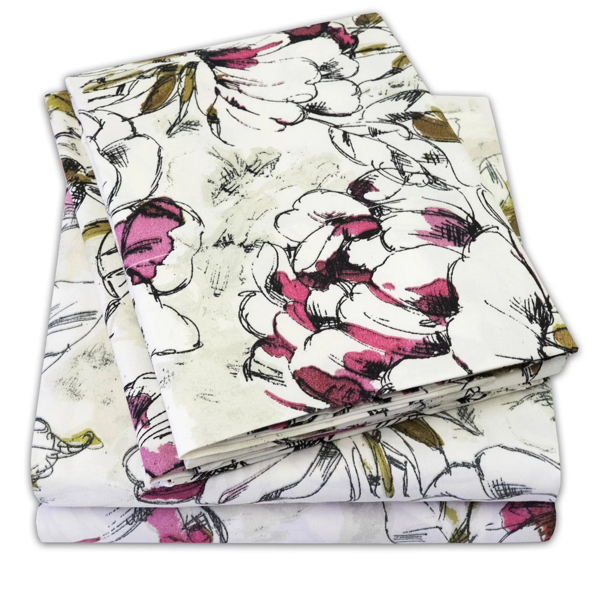 Queen Size 4-Piece Deep Pocket Bed Sheet Set Y605