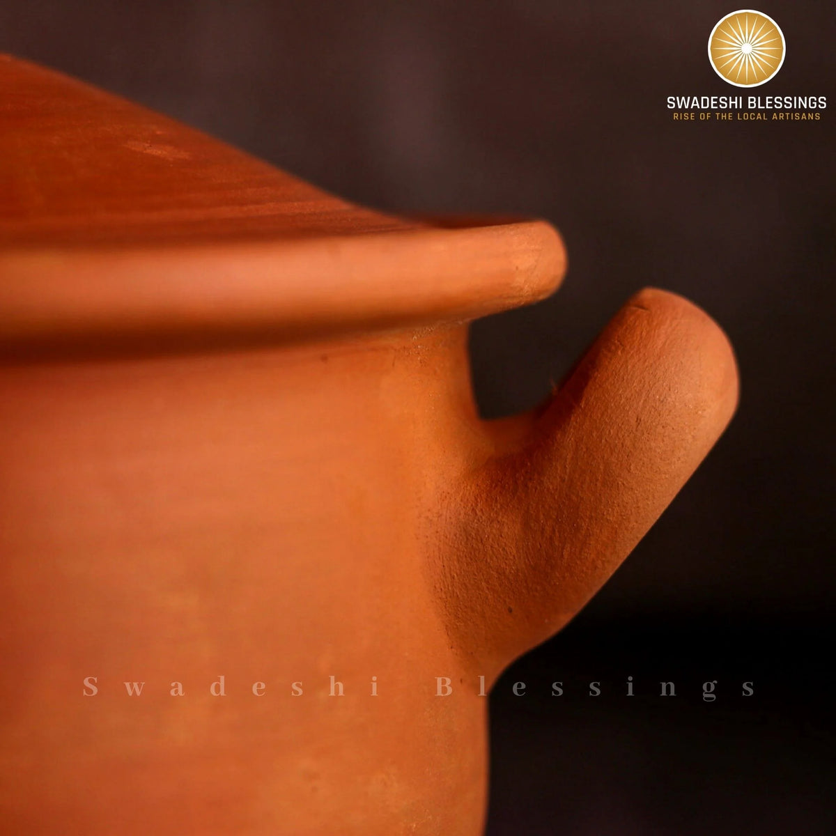 Unglazed Clay Pot with Lid Combo 2.5 & 3.5L Earthen Kadai V7956