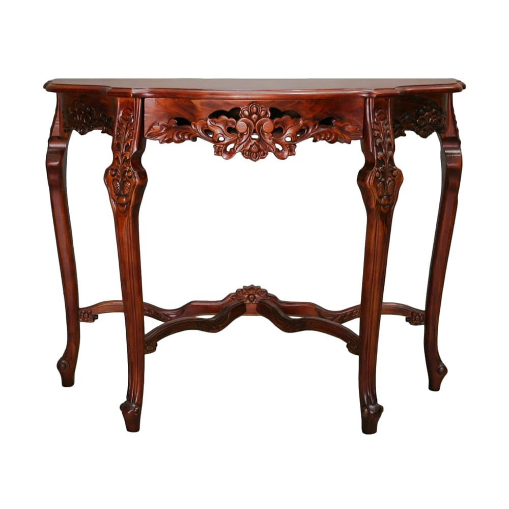 Walnut Half Moon Wall Table O5142