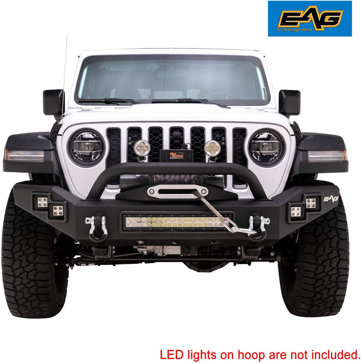 LED Front Bumper with Winch Mount Plate for Gladiator JT L871954