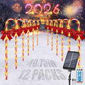 24PCS 240LED Solar Candy Cane Pathway Lights V693768