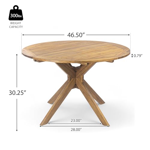 Acacia Wood Round Dining Table A42965