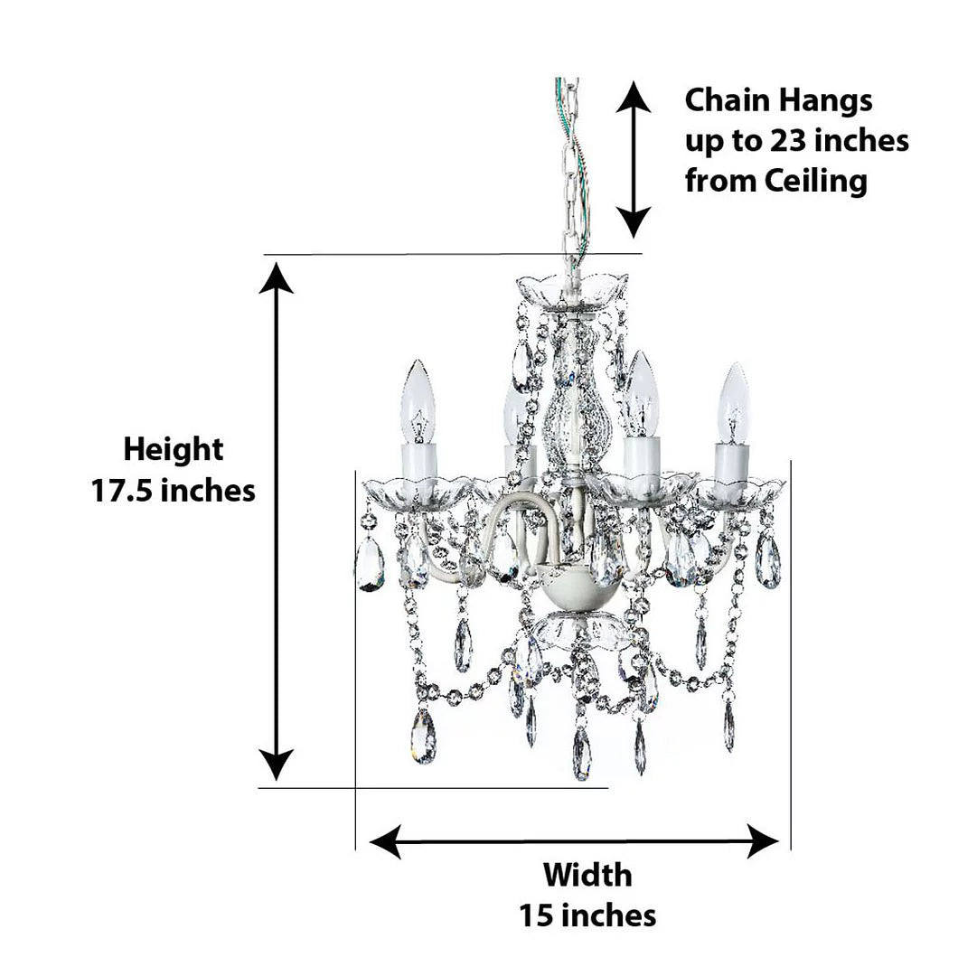 Clear 4 Light Acrylic Crystal Chandelier Z214977