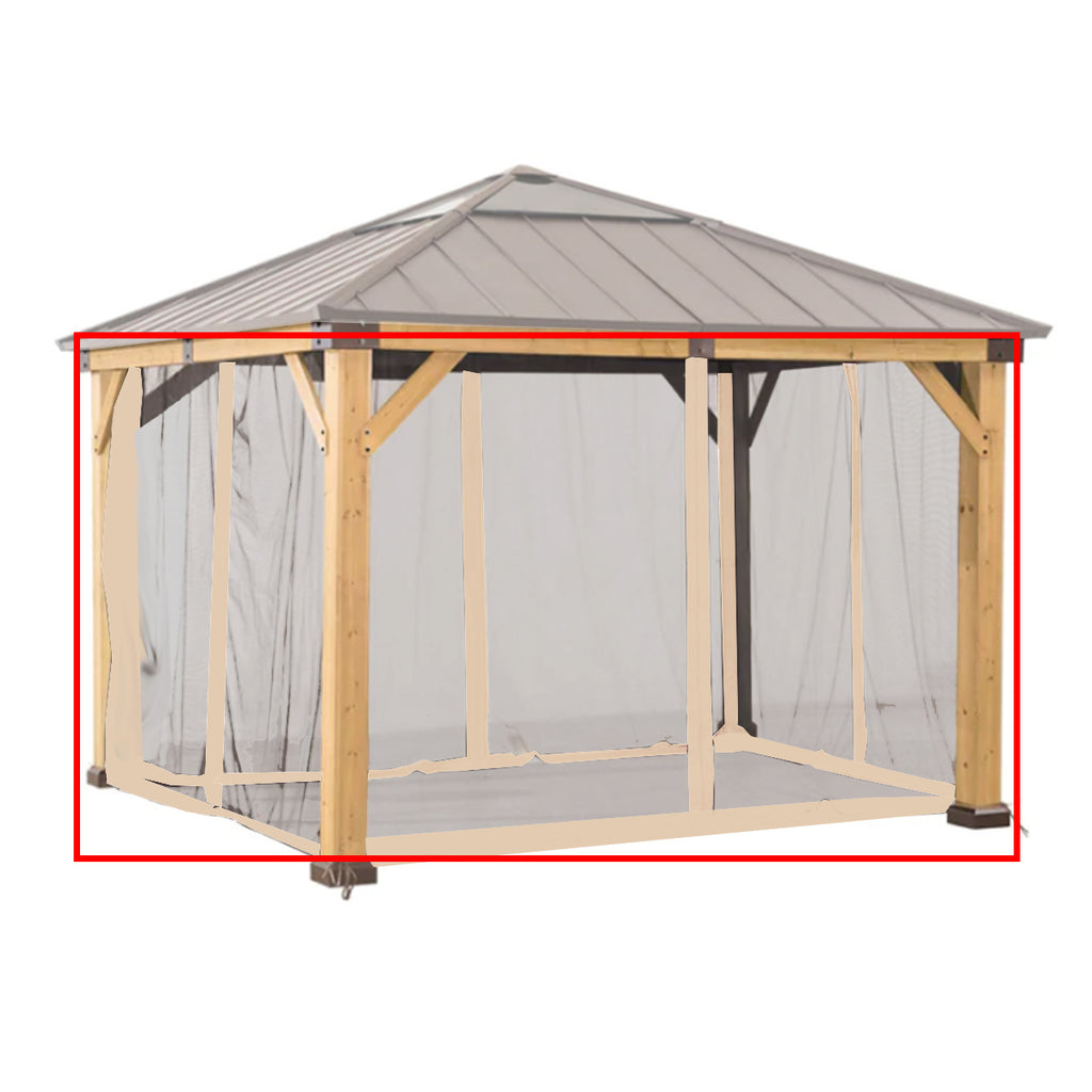 Replacement Mosquito Netting Set for Hard Top Gazebo L50504