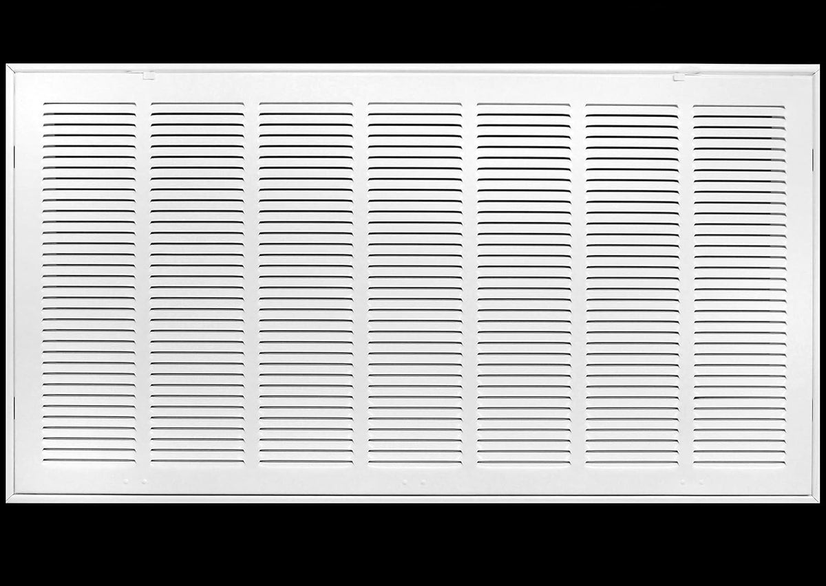 Steel Return Air Filter Grille for 1" Filter - Fixed Hinged - White Q805527