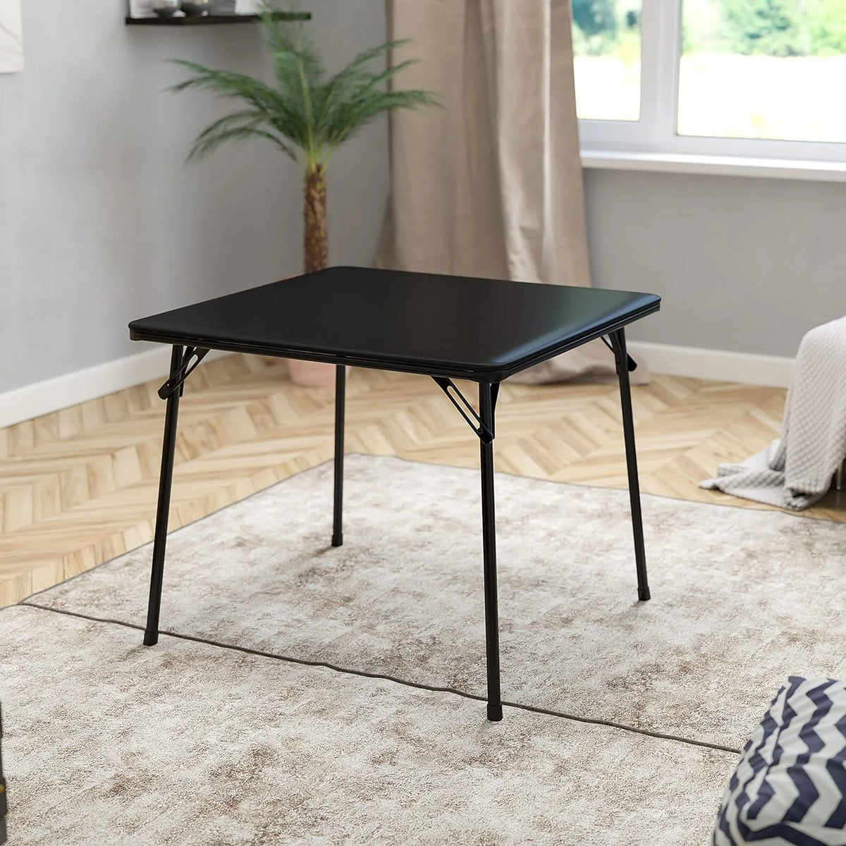 Black Folding Card Table A782749