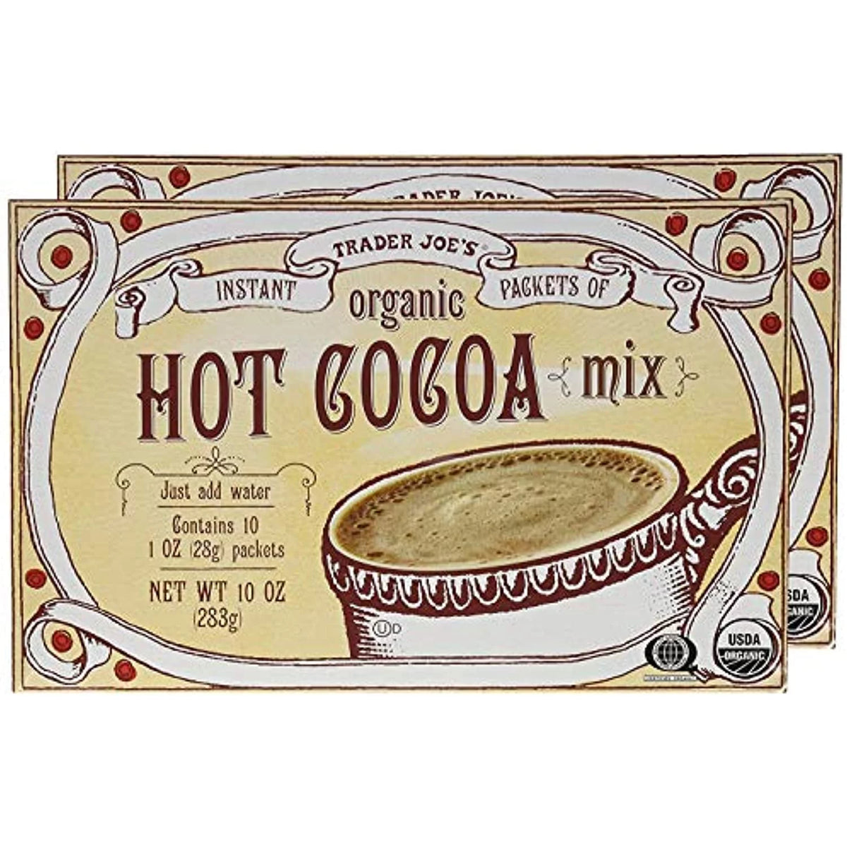 Organic Hot Cocoa Mix 10 Oz Instant Packets Set Of 2 W4167