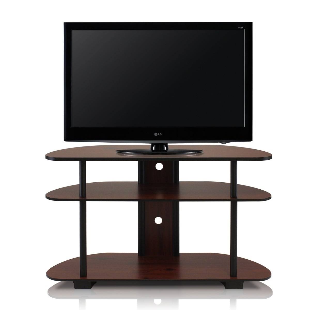 Black/Grey 3-Tier TV Entertainment Center G337493