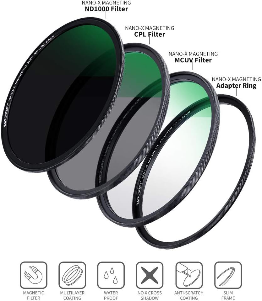 55mm Magnetic Lens Filter Kit with MCUV CPL ND1000 F59701