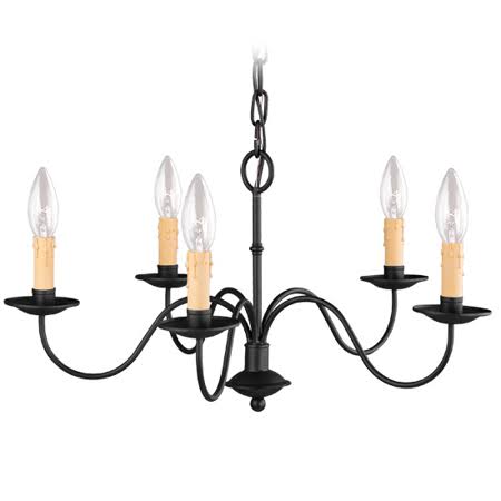 Black Tone Finish 12 inch 5 Light Chandelier B667394