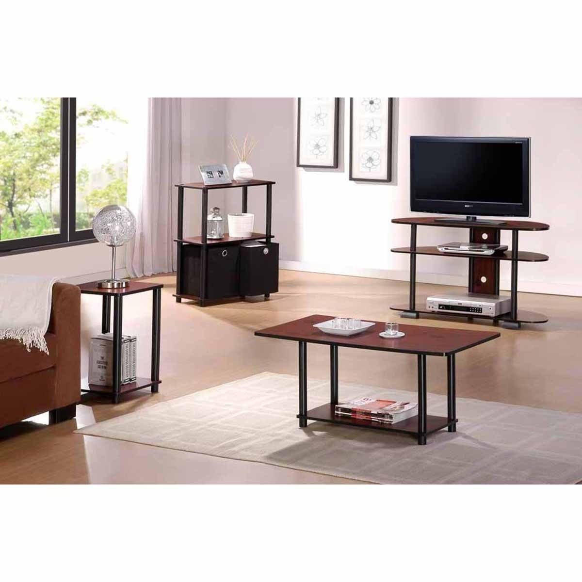 Black/Grey 3-Tier TV Entertainment Center G337493