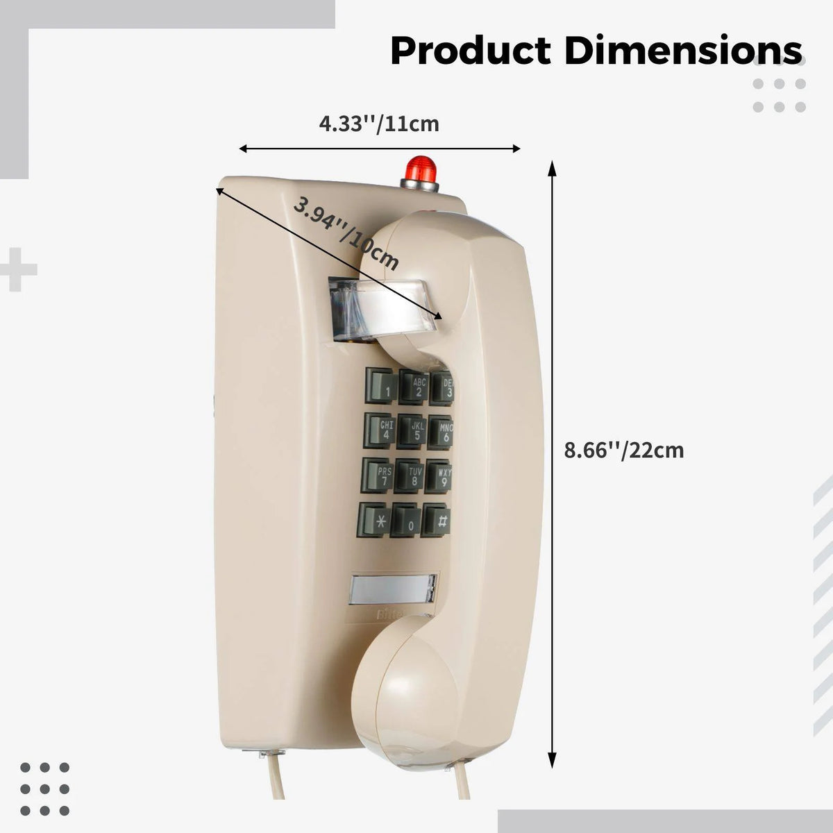 Vintage Corded Wall Telephone I69326