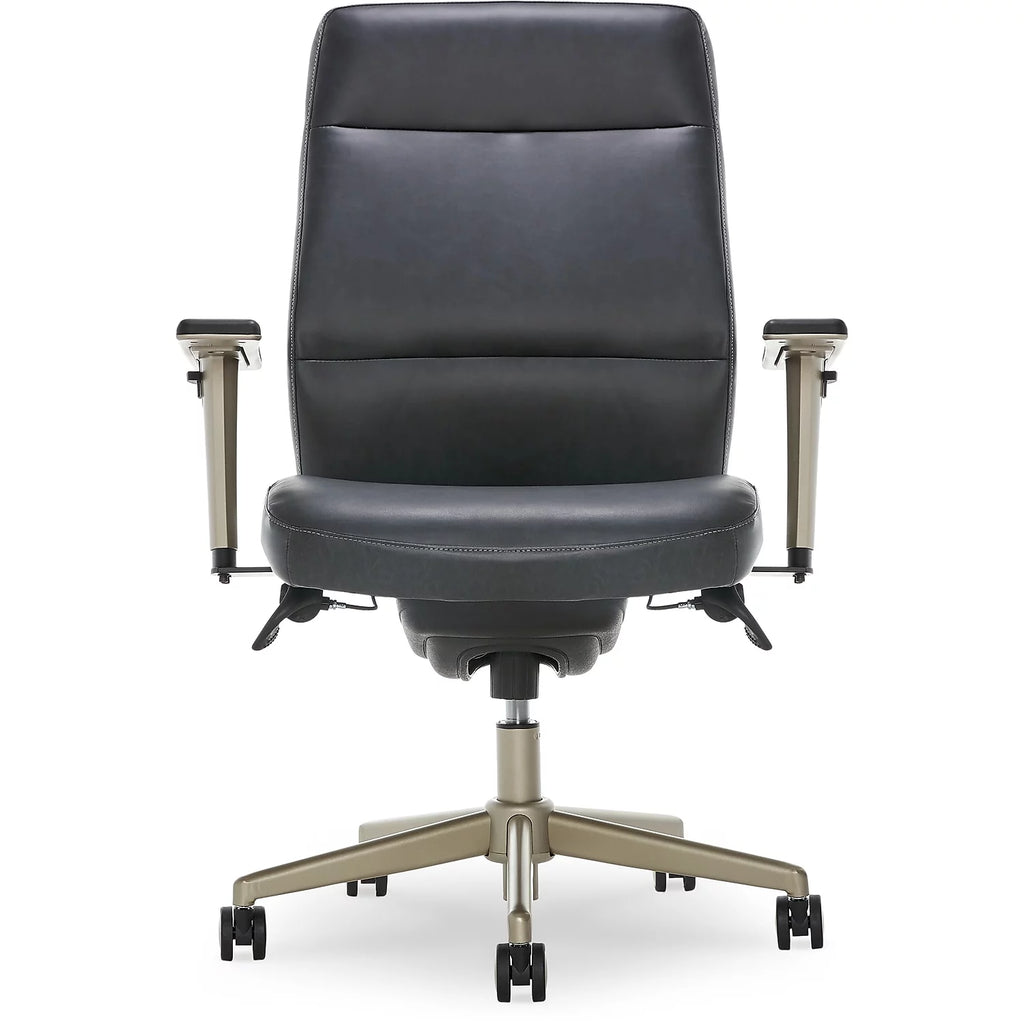 Black Faux Leather Ergonomic Swivel Executive Chair A6022