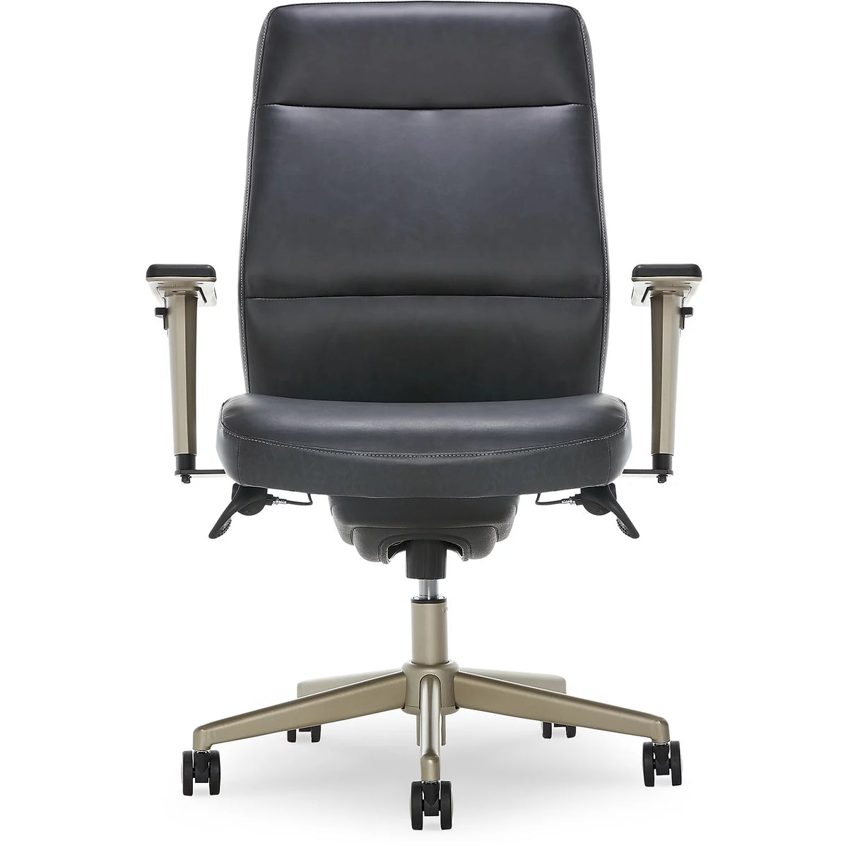 Black Faux Leather Ergonomic Swivel Executive Chair A6022