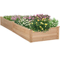 Raised Wooden Planter Box 92x22x9in I808894