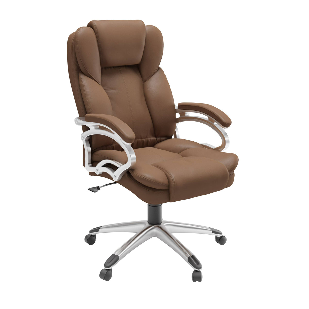 Caramel Brown Leatherette Executive Office Chair F13284