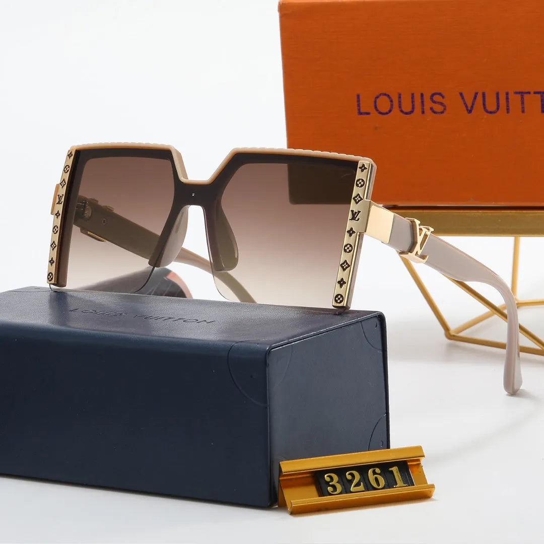 Luxury Four-Leaf Flower Half-Frame Polarized Sunglasses K5082