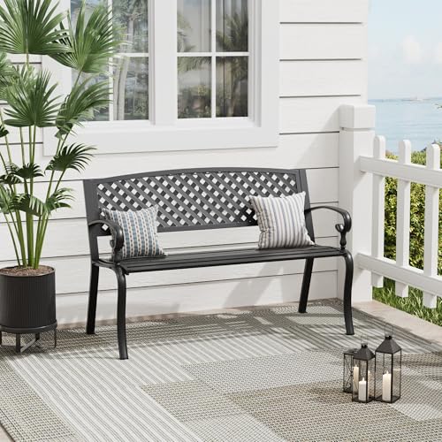 50 inches Metal Outdoor Bench V2176