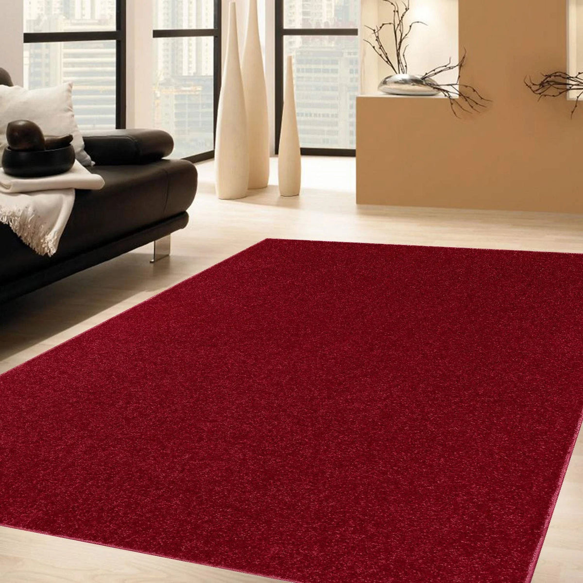 Burgundy Octagon Area Rug M29682