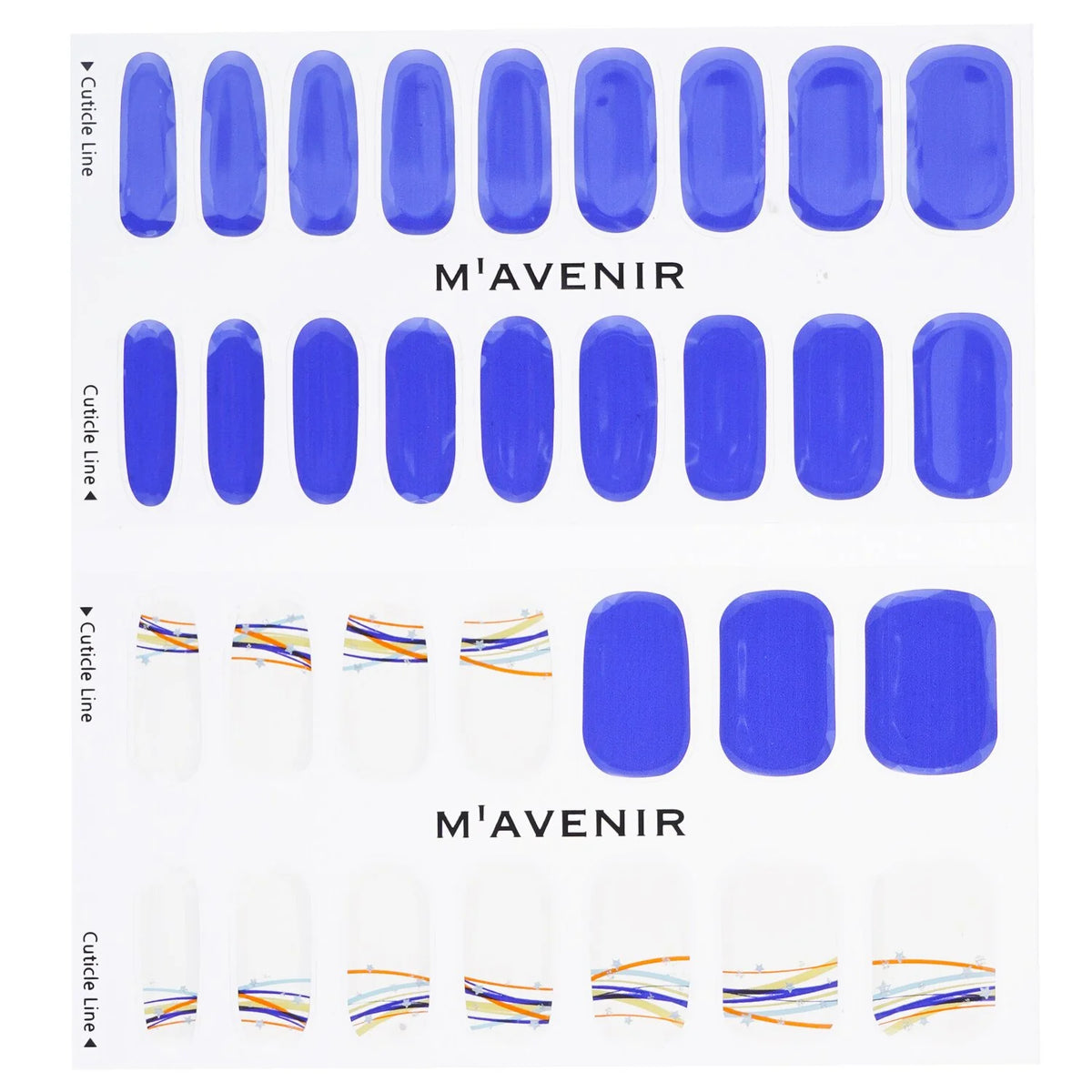 Blue Nail Sticker 32pcs T694898