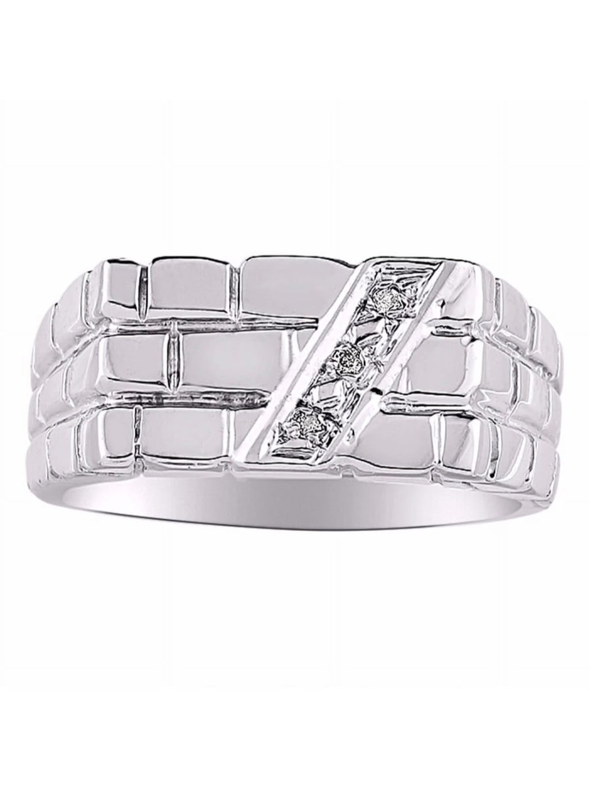 Sterling Silver Ring with Genuine Diamonds Q1873