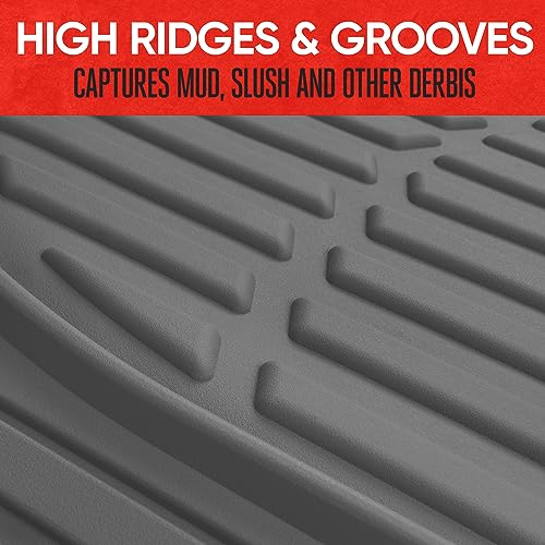 Black All-Weather Automotive Floor Mats Full Set M936