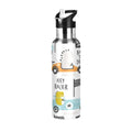Stainless Steel Insulated Thermos Vacuum Flask Water Bottle with Straw Lid T724067