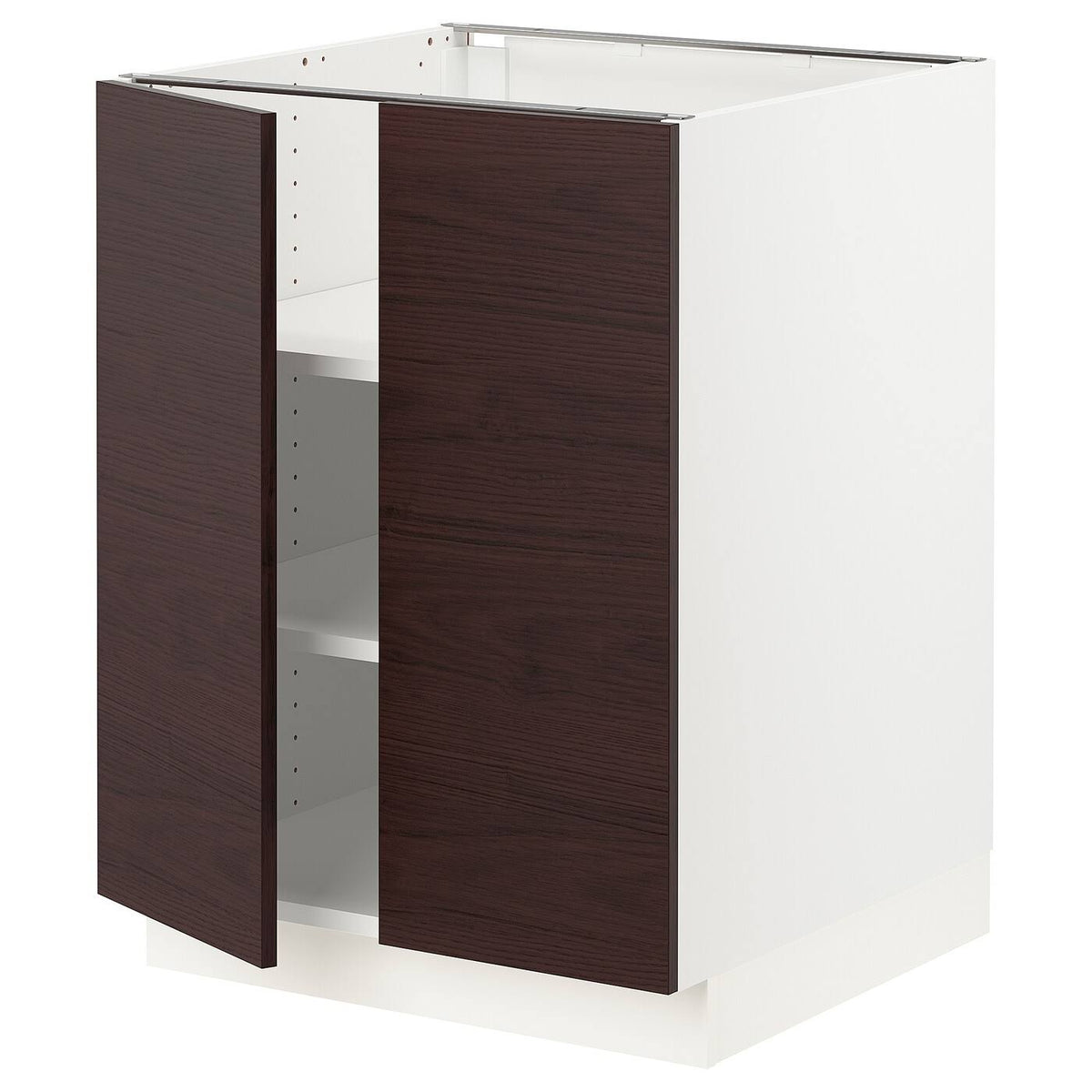 White Base Cabinet with Shelves and 2 Doors O9310
