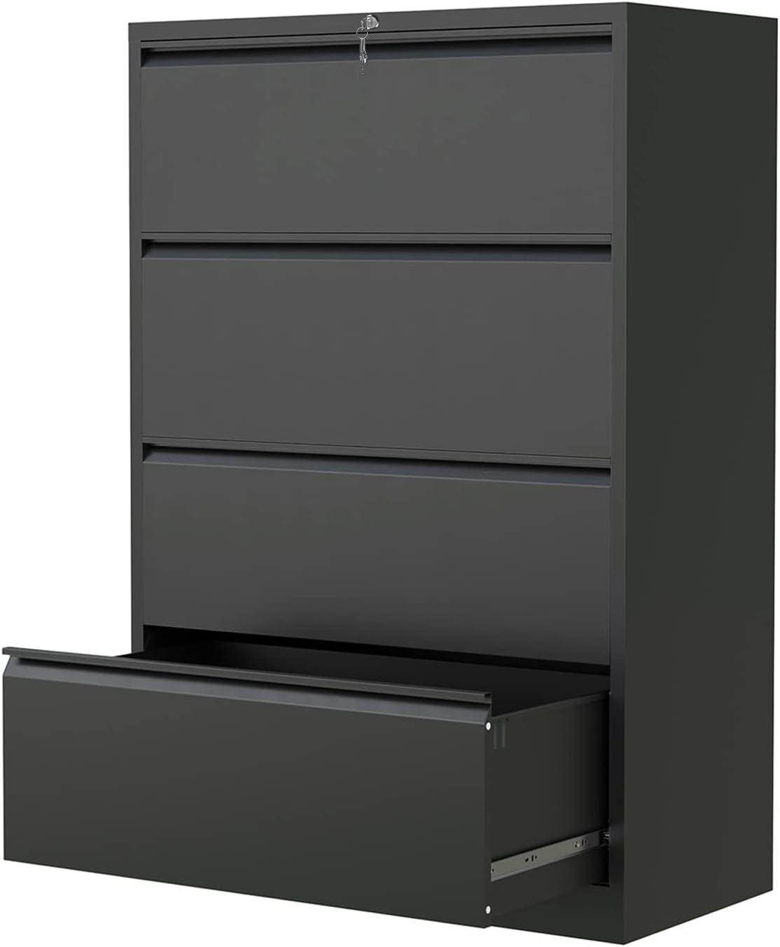 4 Drawer Metal Lateral File Cabinet with Lock W6939